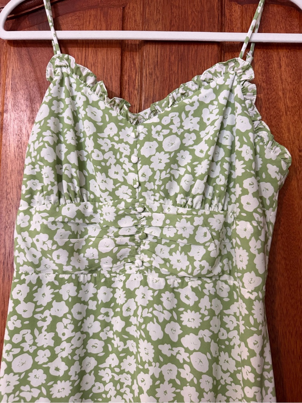 Lulu's Light Green Floral Maxi Slip Dress - Picture 3 of 4